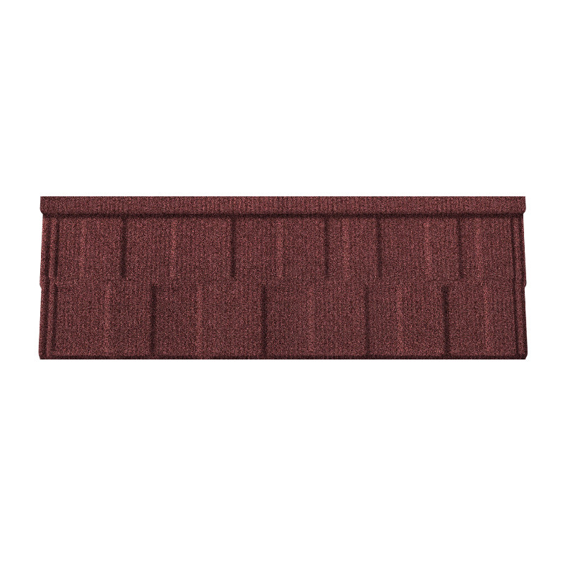 彩石金屬瓦-平板型（中國紅）